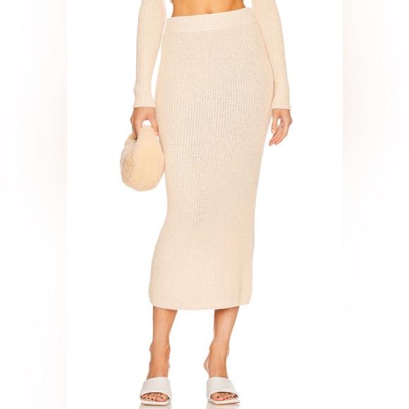 A.L.C Olive Knit MIDI Skirt - Picture 2 of 5